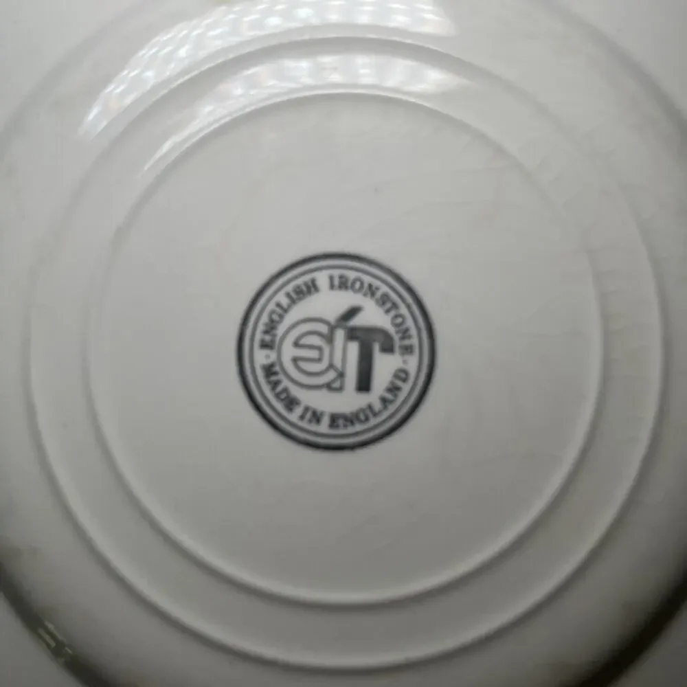 Eit Blue By English Ironstone Set (2) Blue / White Fruit Leaves 7